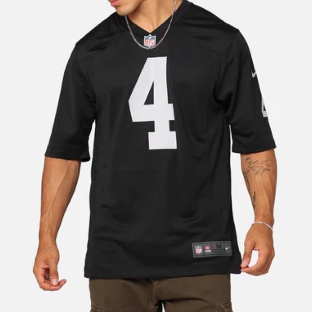 Nike NFL Derek Carr #4 Las Vegas Raiders On Field Game Jersey Size XXXL Black